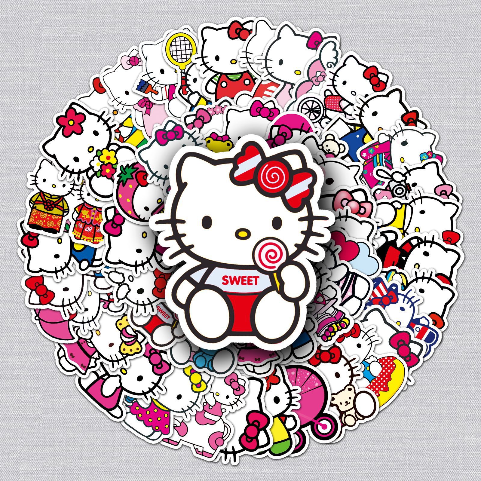 hello kitty anime waterproof stickers (50pcs a set)