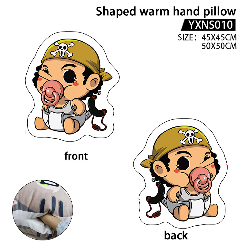 One Piece anime shapad warm hand pillow