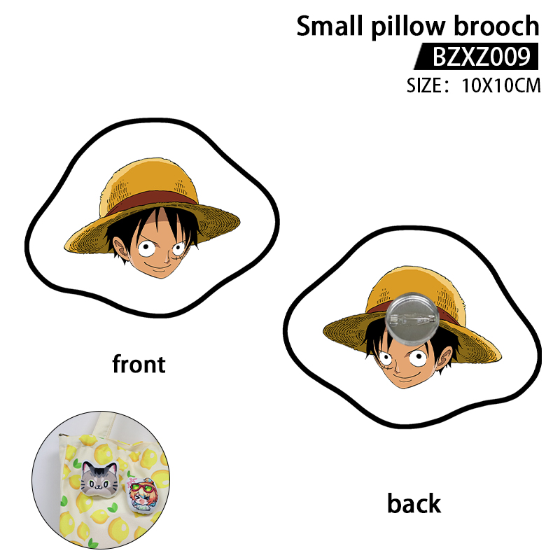 One Piece anime small pillow brooch