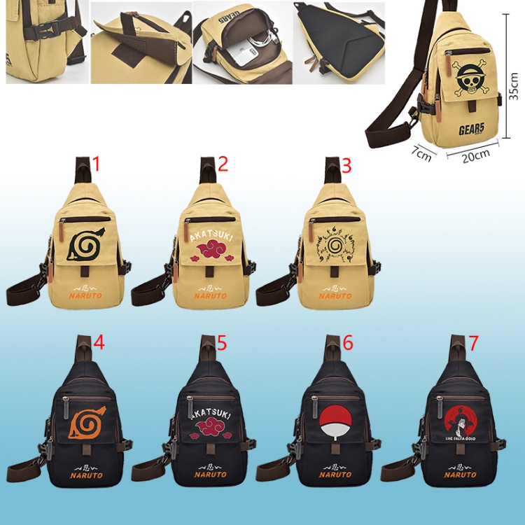 Naruto anime messenger bag