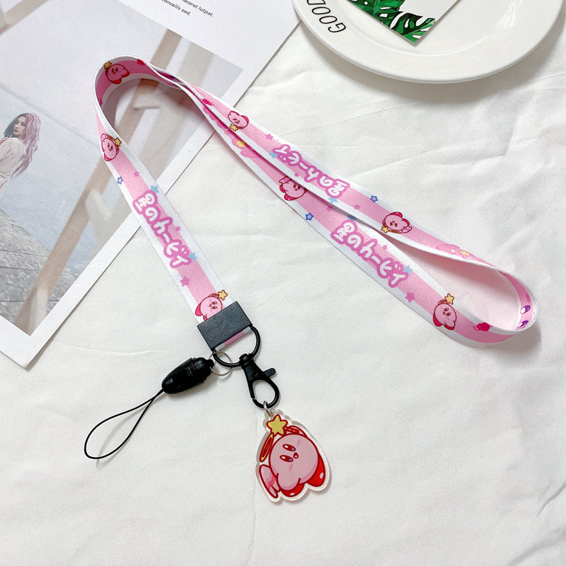 Kirby anime lanyard phonestrap 45cm*2cm