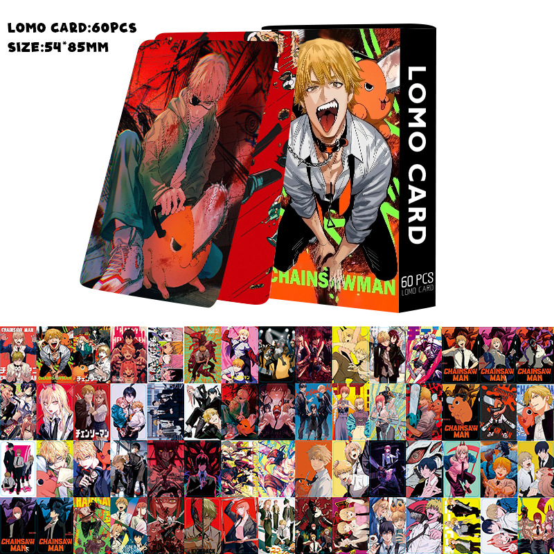 chainsaw man anime lomo cards price for a set of 60 pcs