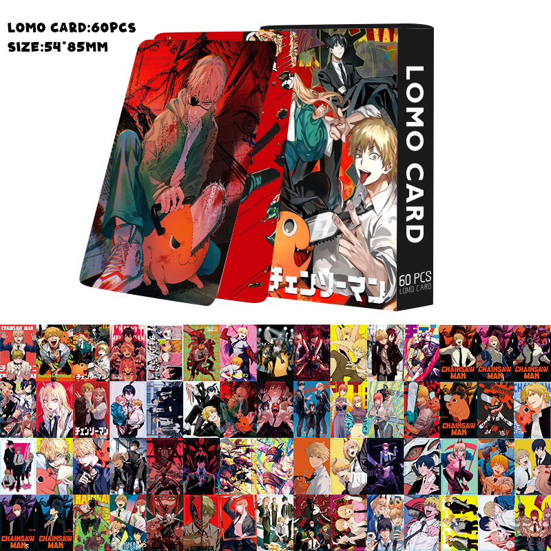 chainsaw man anime lomo cards price for a set of 60 pcs