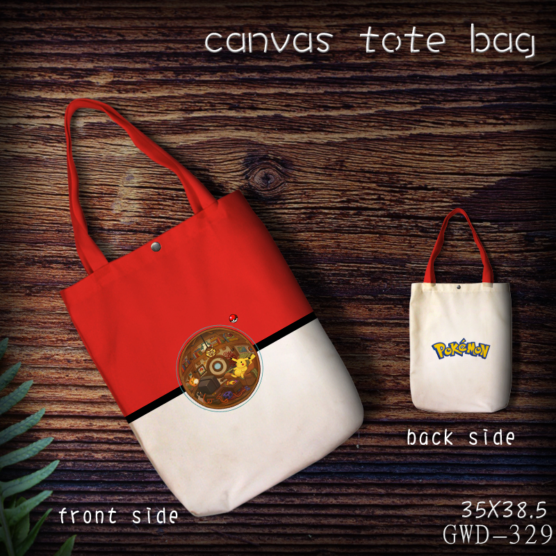 Pokemon anime cancas tote bag