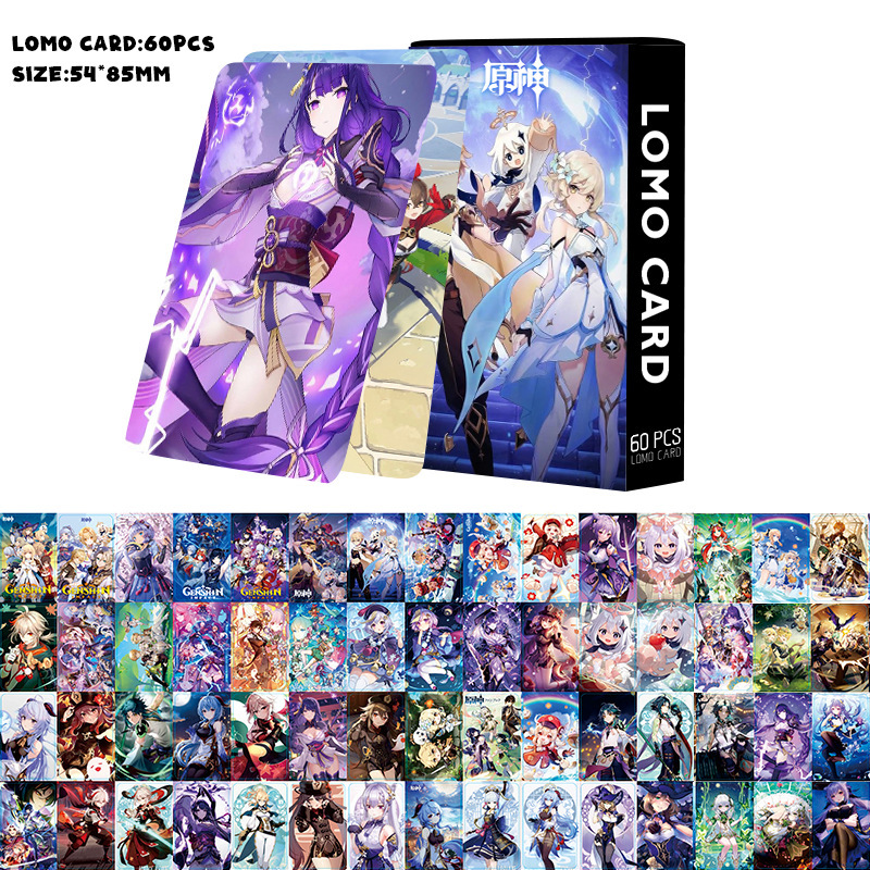 Genshin Impact anime lomo cards price for a set of 60 pcs