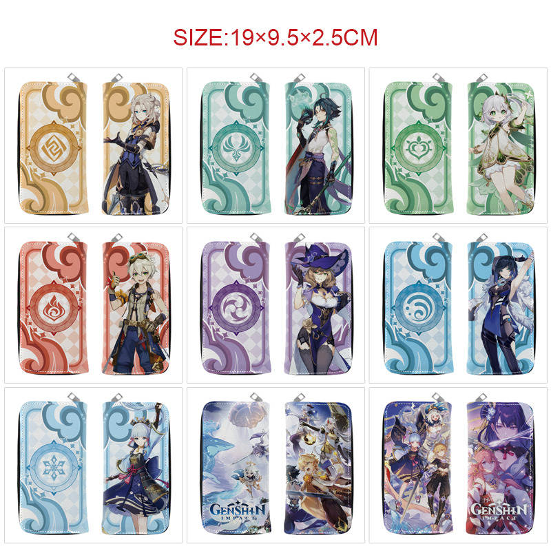 Genshin Impact anime anime wallet 19*9.5*2.5cm