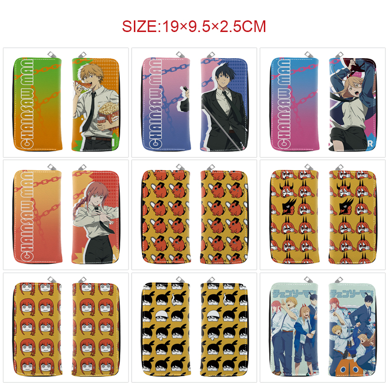 chainsaw man anime wallet 19*9.5*2.5cm