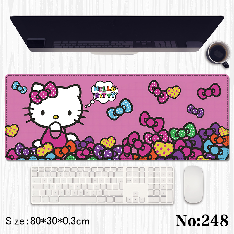 hello kitty anime Mouse pad 80*30*0.3cm