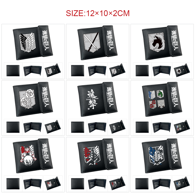 Attack on Titan anime wallet 12*10*2cm