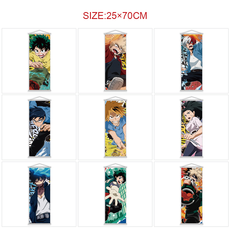 My Hero Academia anime wallscroll 25*70cm price for 5 pcs