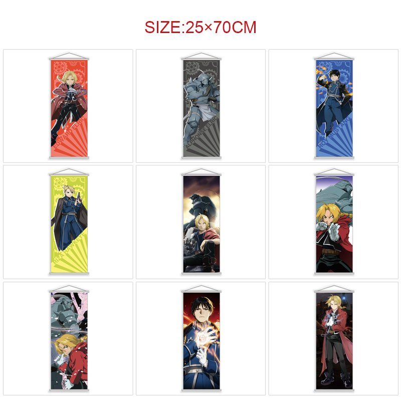 Fullmetal Alchemist anime wallscroll 25*70cm price for 5 pcs