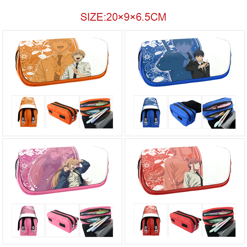 chainsaw man anime pencil bag 20*9*6.5cm