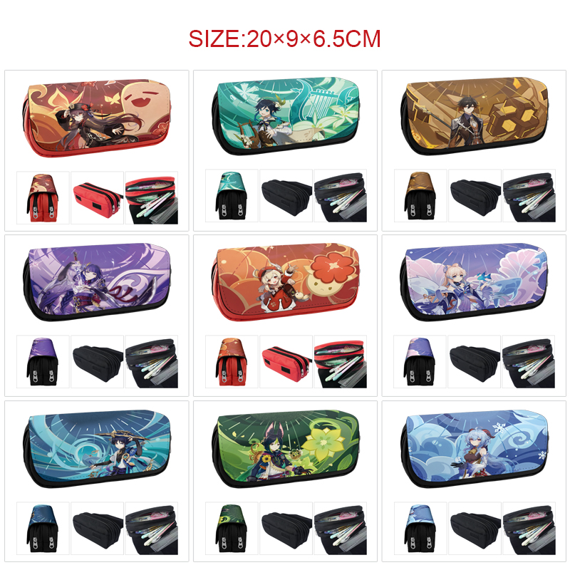 Genshin Impact anime pencil bag 20*9*6.5cm