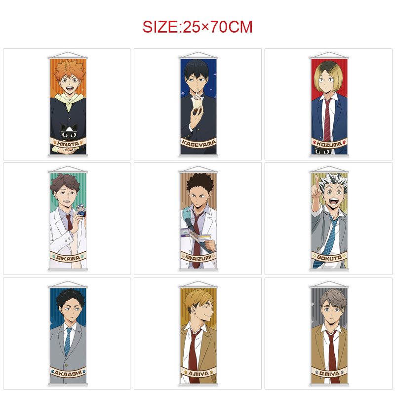 Haikyuu anime wallscroll 25*70cm price for 5 pcs