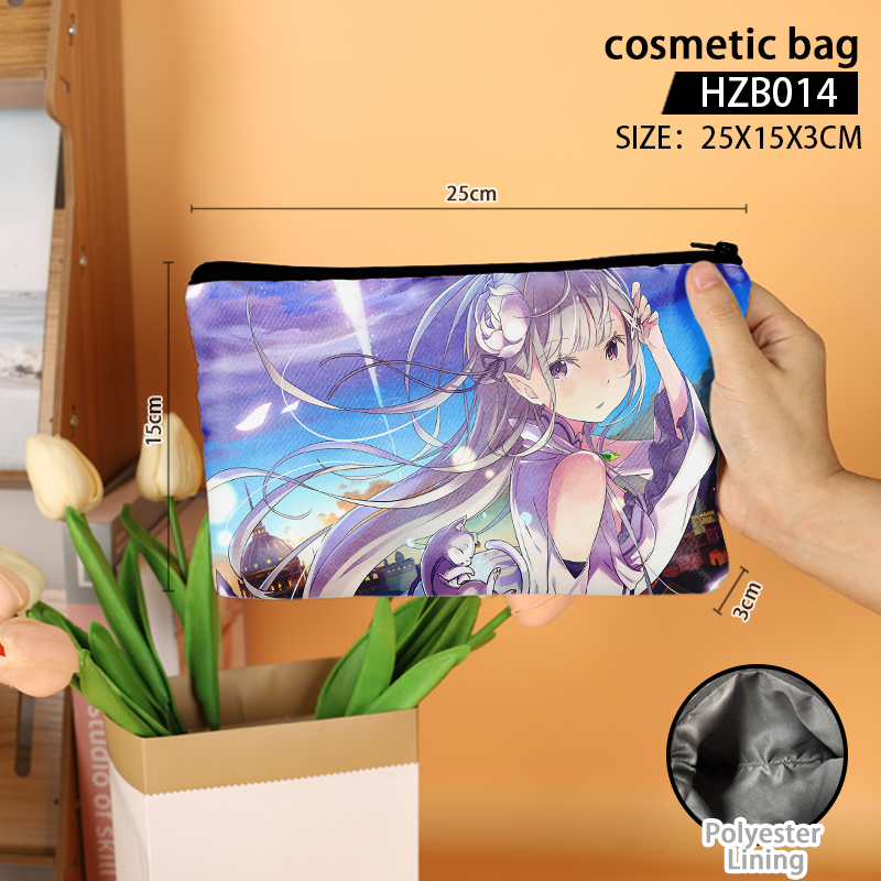 Re Zero Kara Hajimeru Isekai Seikatsu anime cosmetic bag