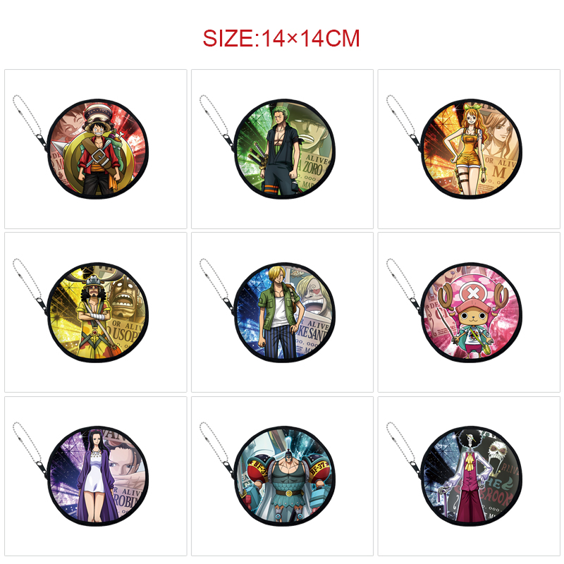 One Piece anime pu wallet 14*14cm