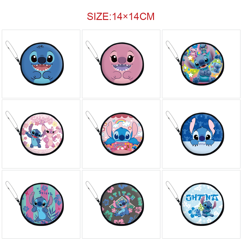 stitch anime anime pu wallet 14*14cm