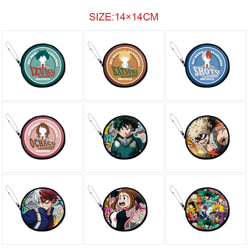 My Hero Academia anime pu wallet 14*14cm