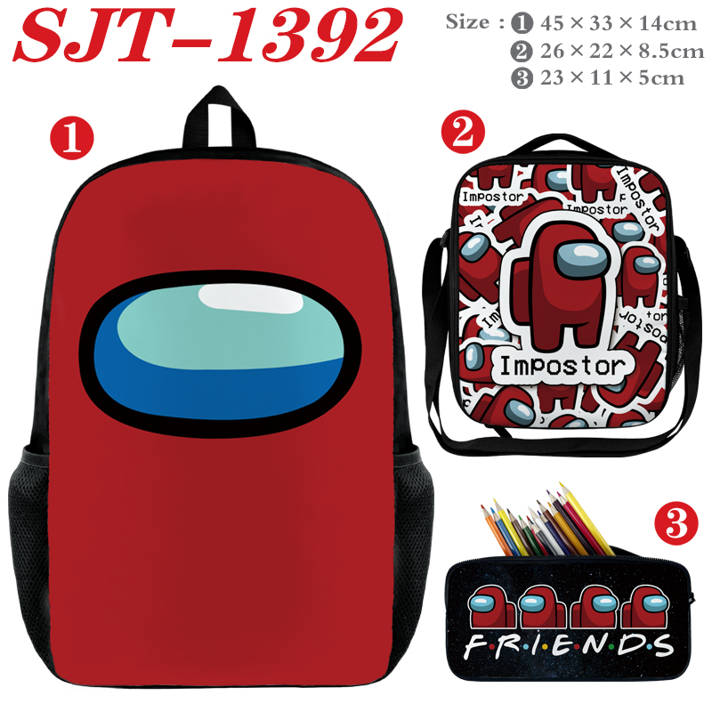 Among Us anime backpack+ lunch bag+pencil bag