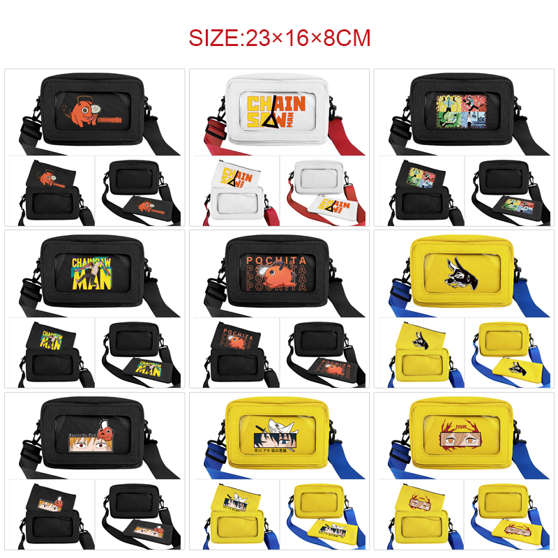 chainsaw man anime messenger bag