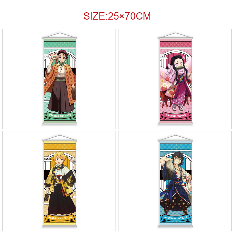 Demon slayer kimets anime wallscroll 25*70cm price for 5 pcs