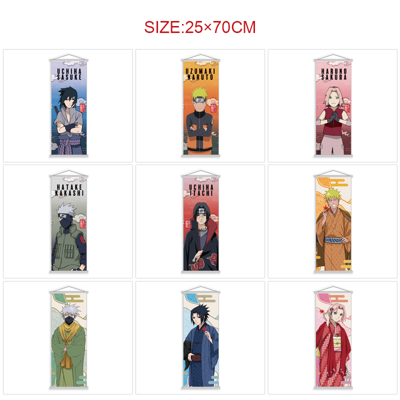 Naruto anime wallscroll 25*70cm price for 5 pcs