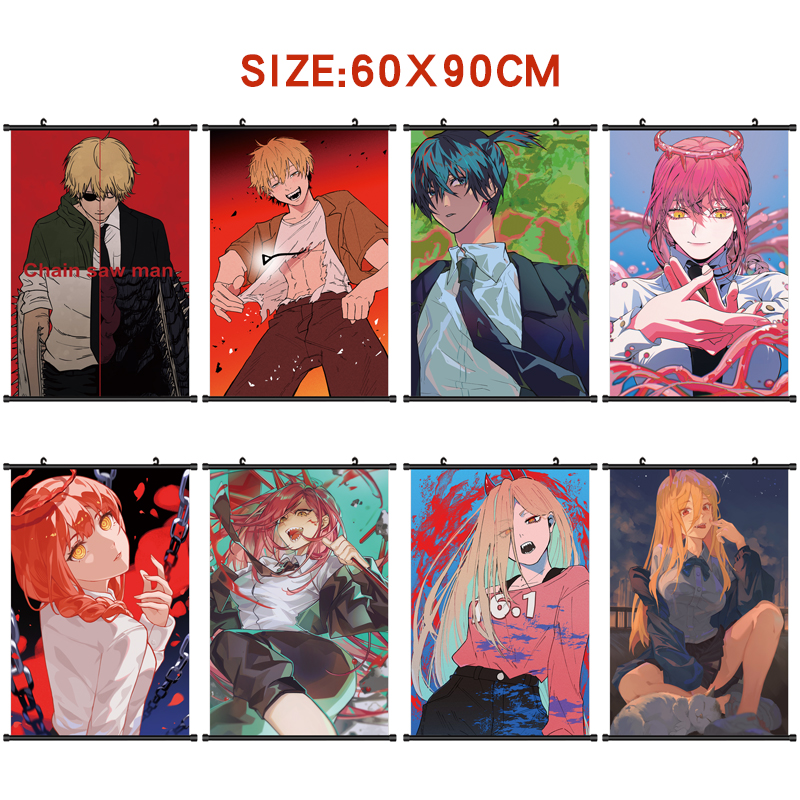 chainsaw man anime wallscroll 60*90cm