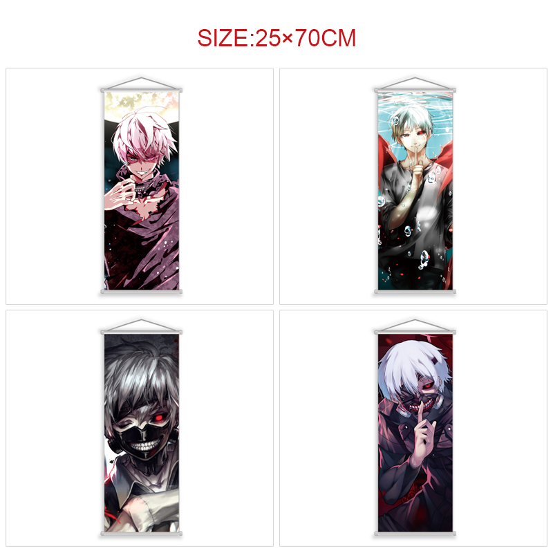 Tokyo Ghoul anime wallscroll 25*70cm price for 5 pcs