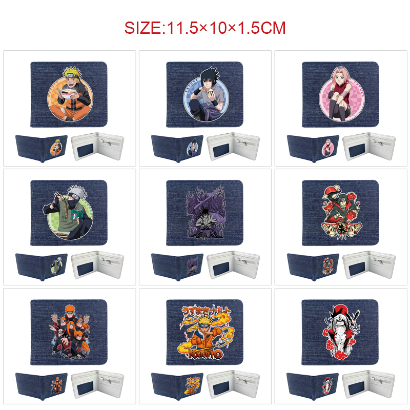 Naruto anime wallet 11.5*10*1.5cm