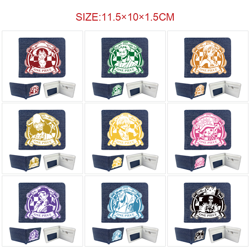 One Piece anime wallet 11.5*10*1.5cm