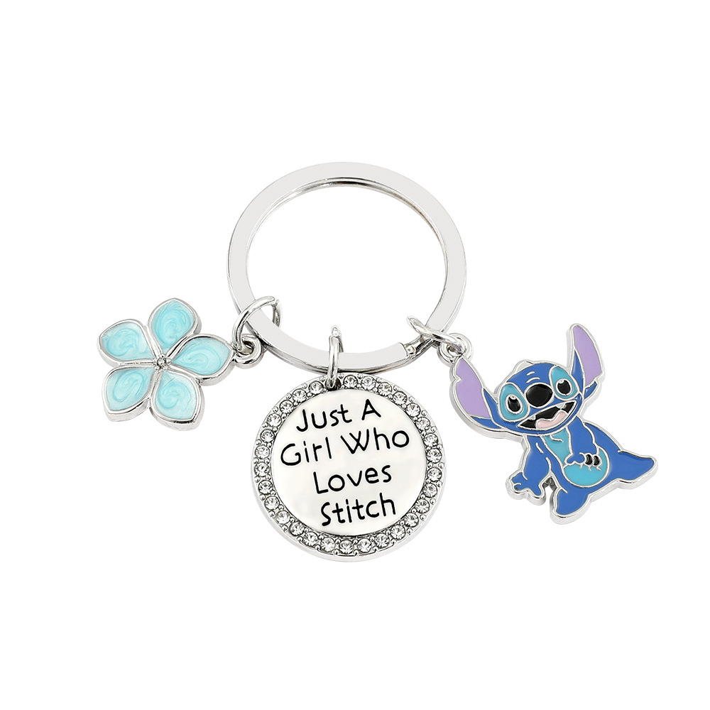 stitch anime keychain