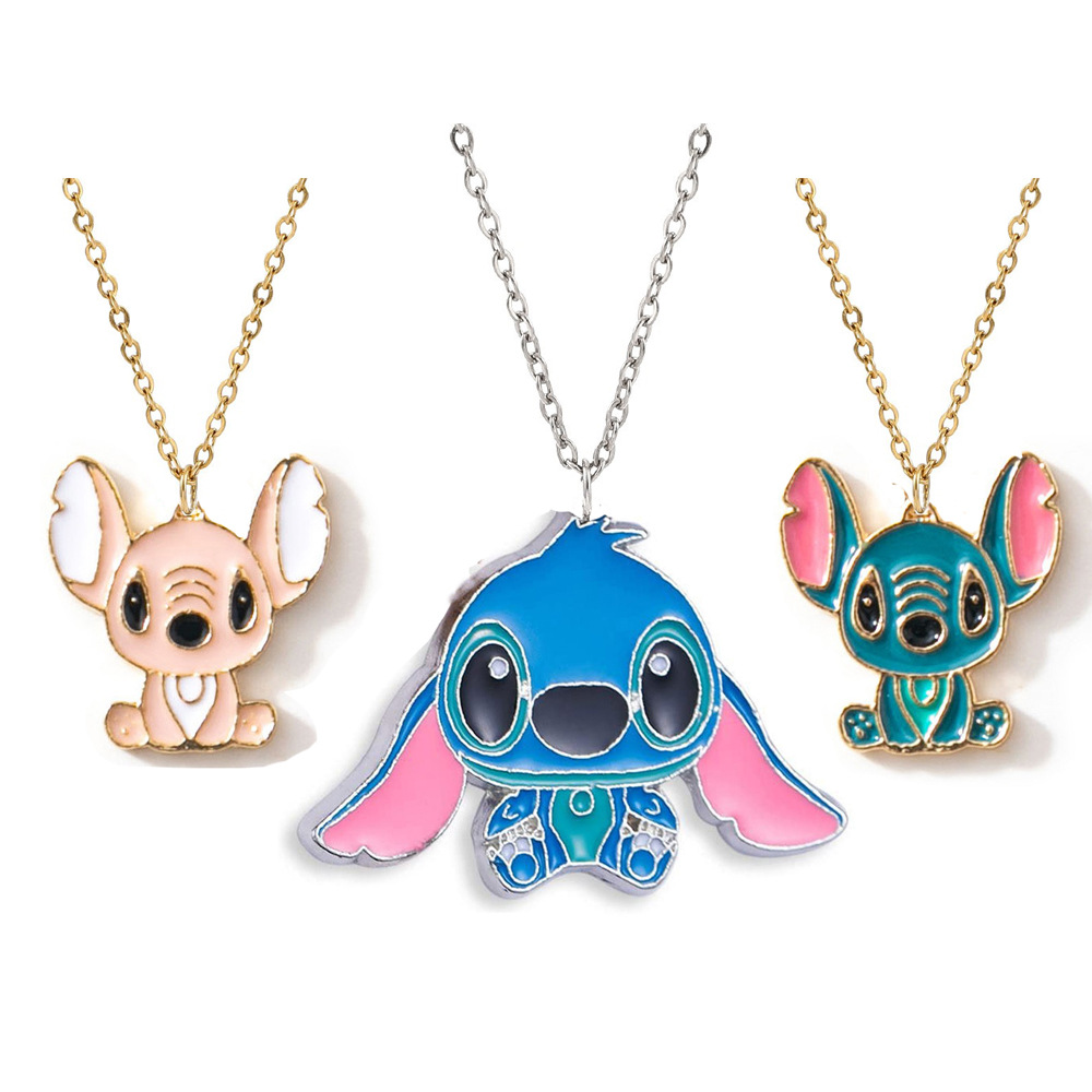 stitch anime necklace