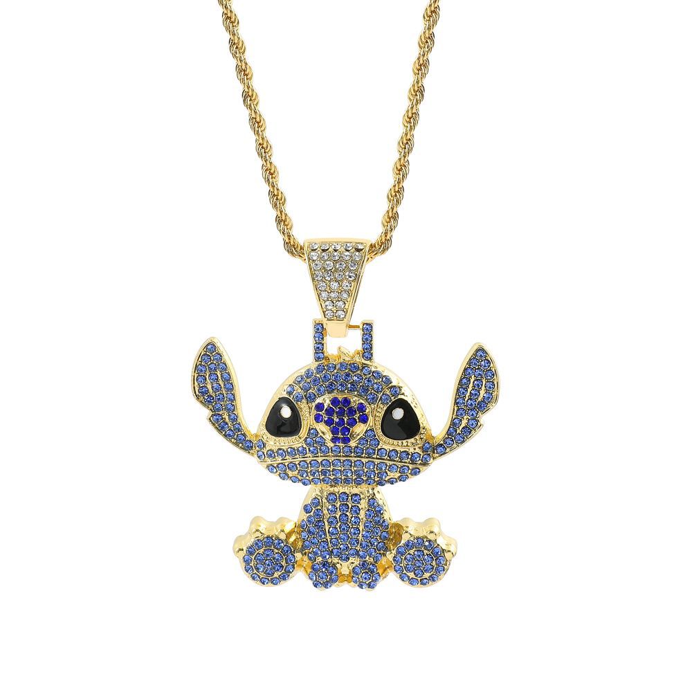 stitch anime necklace