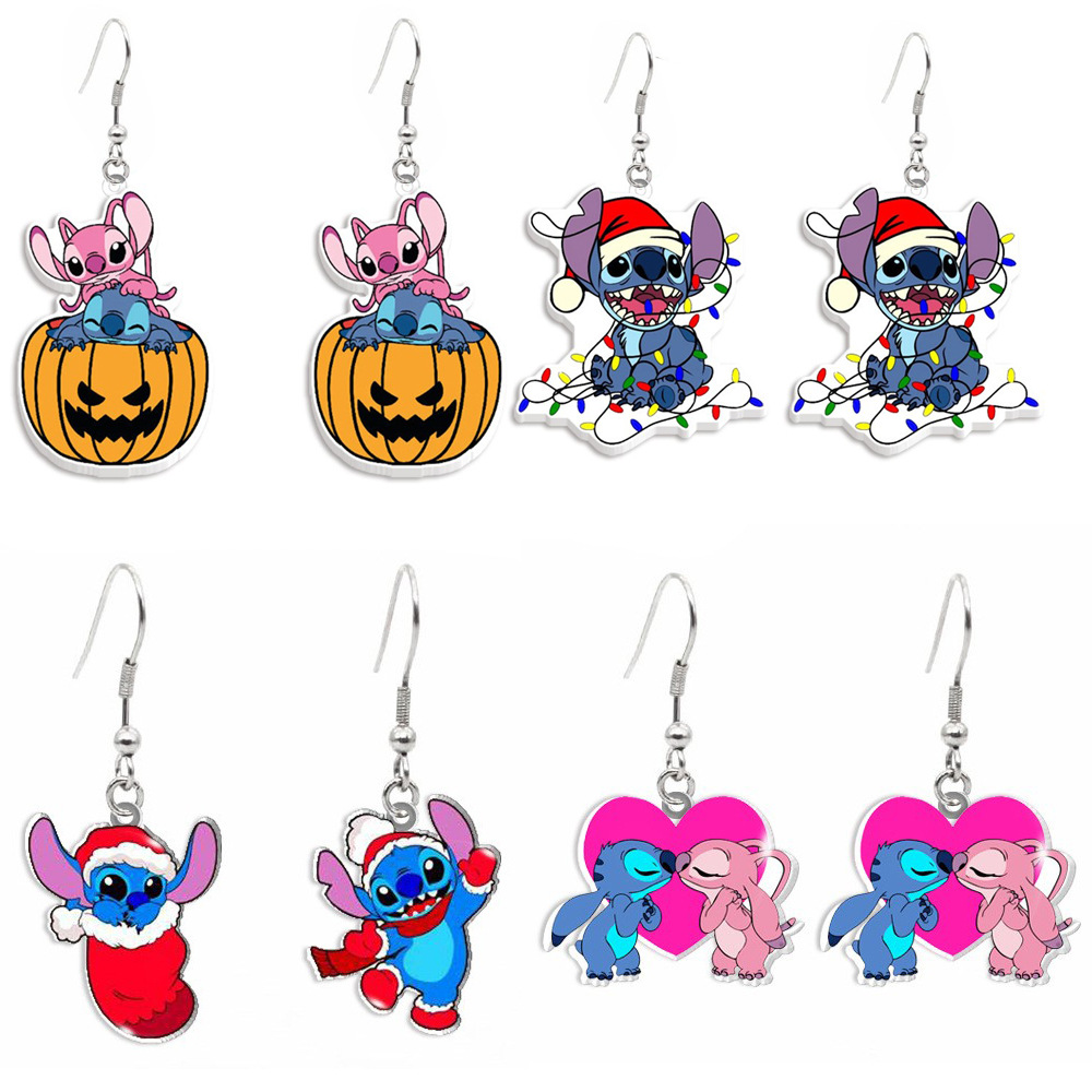 stitch anime earring