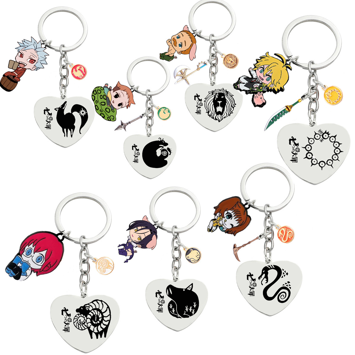 seven deadly sins  anime keychain