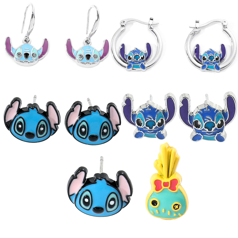 stitch anime earring