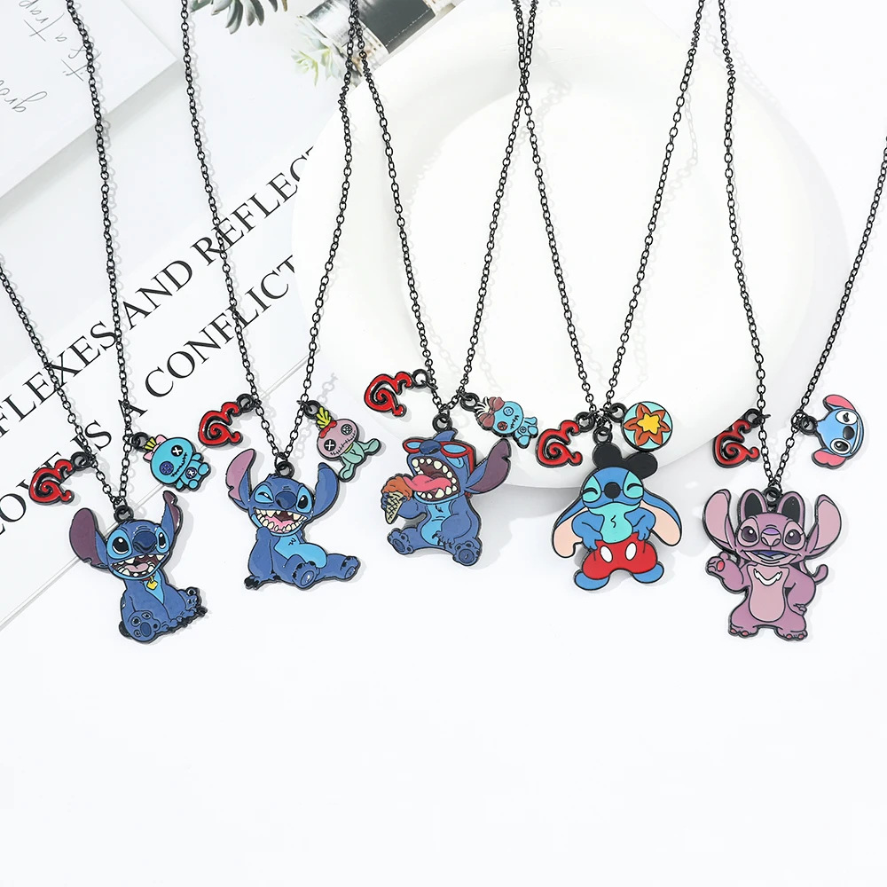 stitch anime necklace