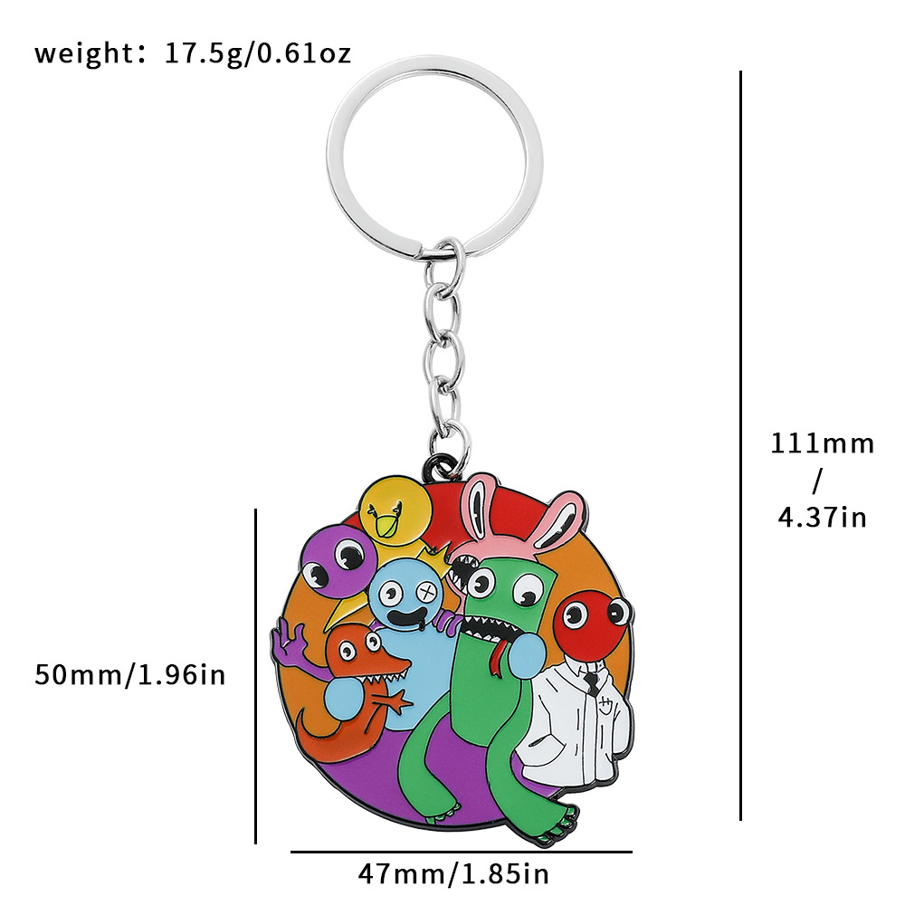 Rainbow friends anime keychain