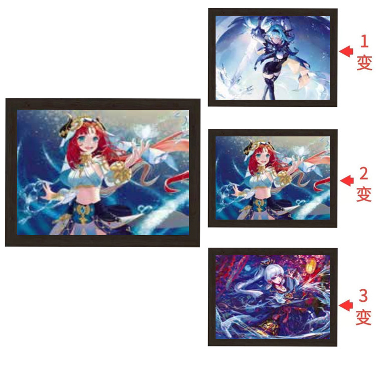 Genshin Impact anime 3D frame painting 32 * 42cm (core+frame）