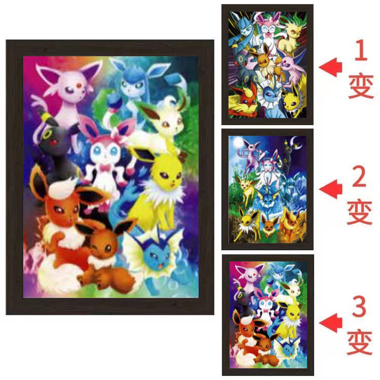 Pokemon anime 3D frame painting 32 * 42cm (core+frame）