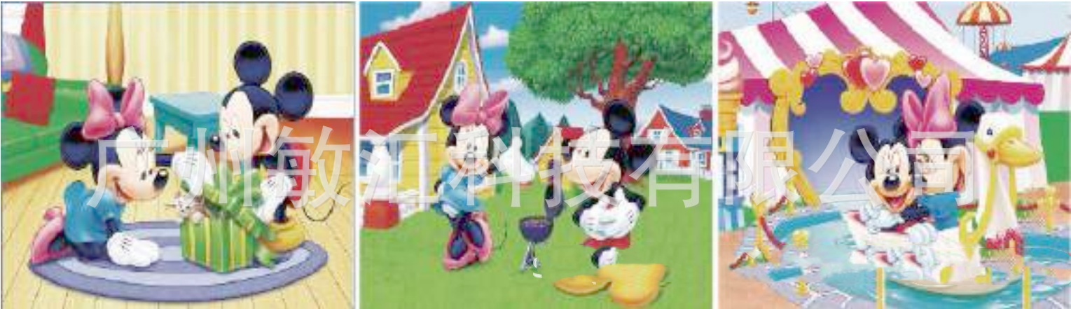 Disney anime 3D frame painting 32 * 42cm (core+black frame+framing）