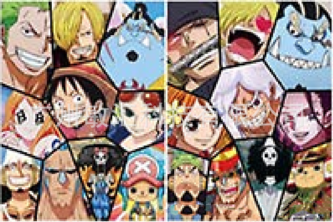 One Piece anime 3D frame painting 32 * 42cm (core+black frame+framing）