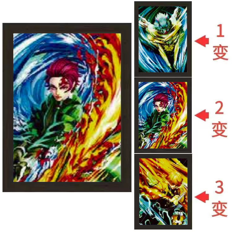 Demon slayer kimets anime 3D frame painting 33*43cm (core black frame）