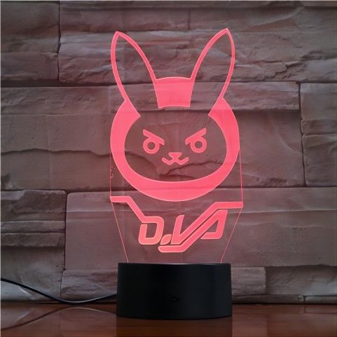 Overwatch anime 7 colours LED light