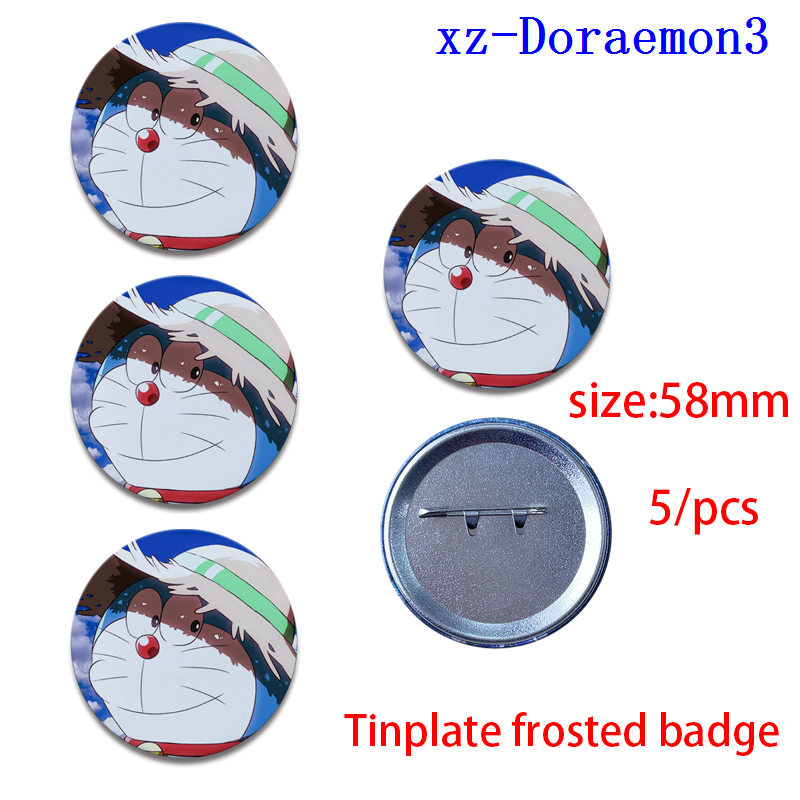 Doraemon anime badge 5pcs a set