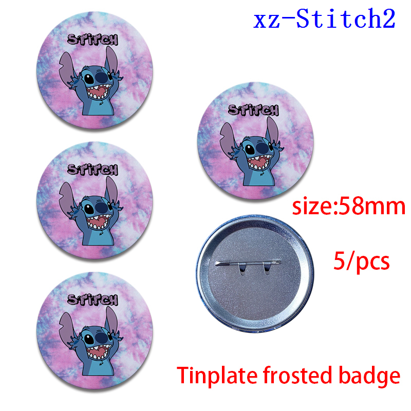 stitch anime badge 5pcs a set