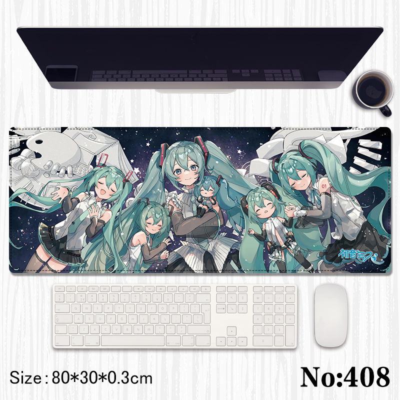 Hatsune Miku anime Mouse pad 80*30*0.3cm