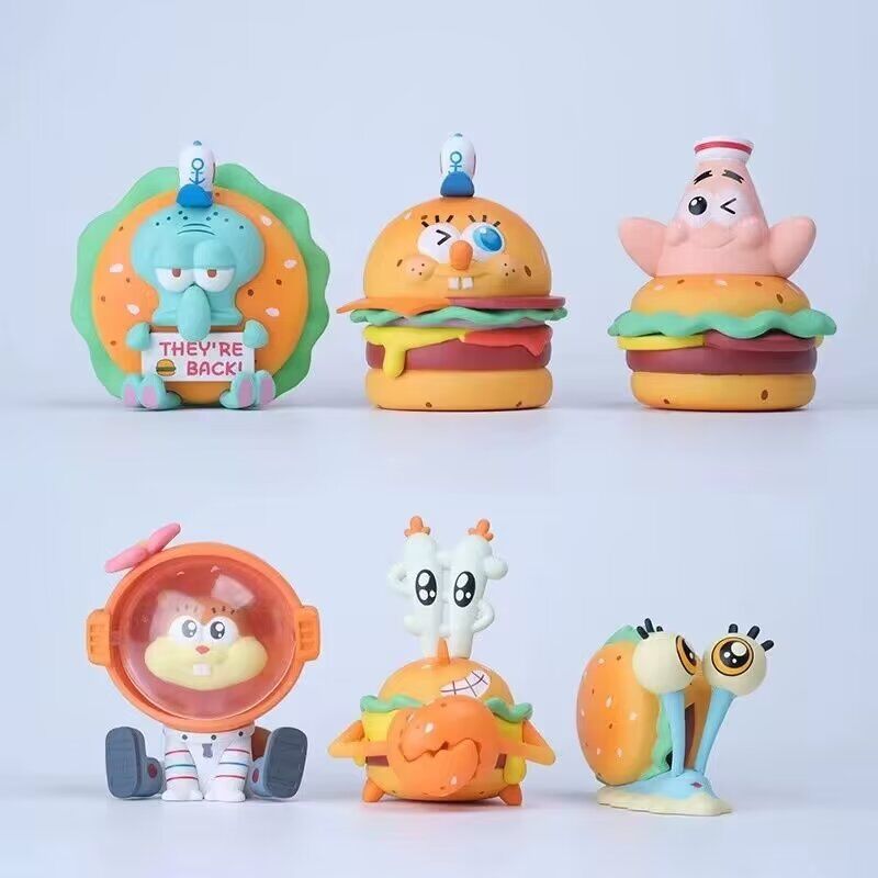 SpongeBob anime figure 5.5-8.5cm 6 pcs a set