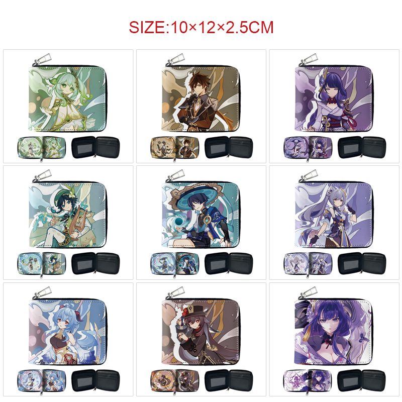 Genshin Impact anime wallet 10*12*2.5cm