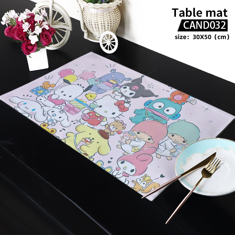 Kuromi anime table mat